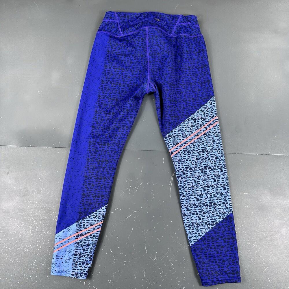 ATHLETA Leggeings Medium Royal Blue Coral Asym Camo Sonar 7/8 Leggings EUC - Picture 5 of 6